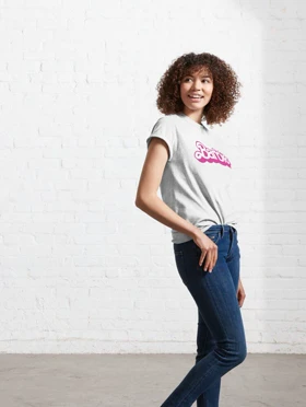 تیشرت لانگ دخترانه Barbie تیشرت لانگ دخترانه باربی طرح White Pink Logo