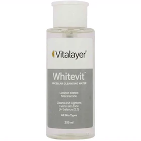 میسلار واتر ویتالیر مدل Whitevit مناسب انواع پوست حجم 250 میلی لیتر