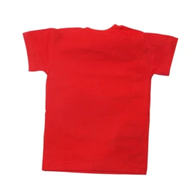 ست تیشرت آستین کوتاه و شلوارک بچگانه مدل لبخند کد PJ1154 رنگ قرمز
