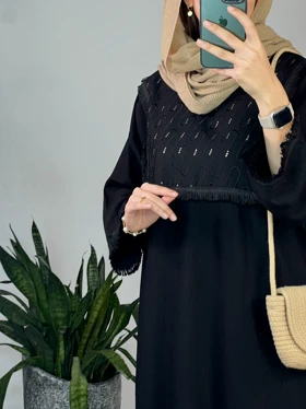 مانتو کفتان مشکی آریانا