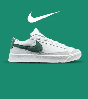 کفش نایک مردانه و زنانه سفید سبز Nike Blazer Low 77 مدل 4980