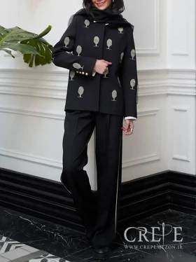 کت شلوار گلدوزی کاج