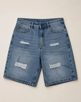 شلوارک جین مردانه آبی روشن Jack & Jones
