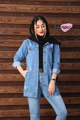 کت جین آبی defacto