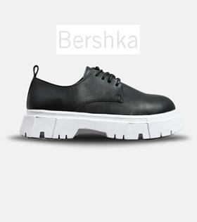 کفش کتانی مردانه مشکی BERSHKA مدل 6252