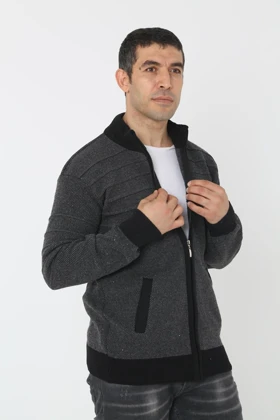 ژاکت کش باف پشمی سایز بزرگ مردانه kmkkombin kmkkombin