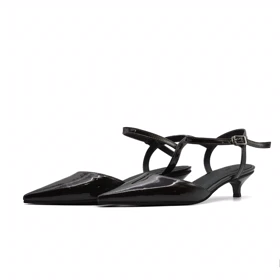 کفش مجلسی زنانه پاشنه‌دار 3 سانت ورنی مدل valentino 3004074