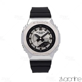 ساعت جی شاک GM-S2100 زنانه قاب استیل صفحه سیلور مشکی 106383