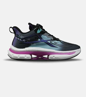 کفش کتانی طوسی آبی بنفش Saucony Axon 3 مدل 8904