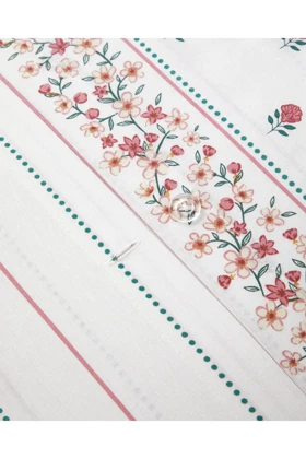 سرویس روتختی یک نفره English Home مدل Floral Lines پنبه - صورتی - سبز