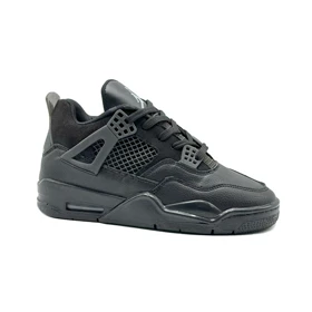 کفش کتانی ساق‌دار مردانه مشکی Nike air jordan 4