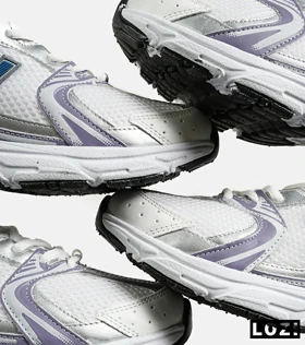 کفش کتانی مردانه و زنانه سفید بنفش NEW BALANCE 530