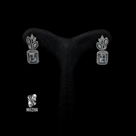 گوشواره جواهری نقره کدgn1030