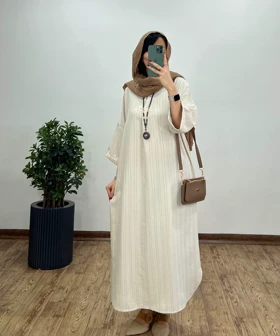 مانتو بلند کفتان کوک دوزی مینو