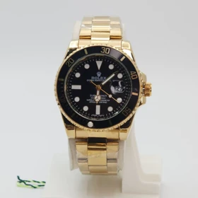 ساعت رولکس مردانه مدل Submariner 16233 طرح اصل با کیفیت بالا (بند طلایی صفحه مشکی)