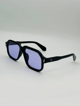 عینک آفتابی زنانه مردانه تام فورد TOMFORDمدل SQUARE SG-f0024طراحی جدید ولوکس (مشکی عدسی بنفش)