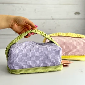 واش بگ دو تیکه دسته چروک رنگ رندوم