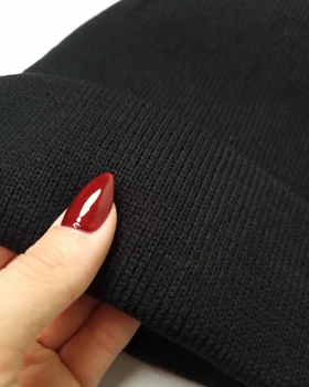 کلاه بافت مردانه دولایه ساده مشکی سیلکا