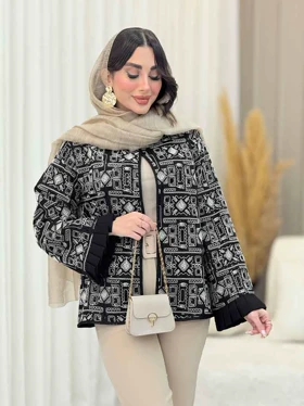 مانتو طرح دار مهتاب