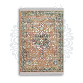 *جدید* فرشینه از جنس پارچه شانل مخمل ترک طرح فانتزی برند دفه کد 1602