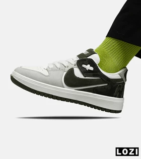کفش مردانه و زنانه سفید طوسی یشمی NIKE AIR JORDAN
