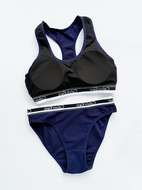 ست نیم‌تنه کاپ‌دار و شورت اسلیپ نخ پنبه کلوین کلاین Calvin Klein