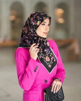 روسری ابریشم توییل دوردستدوز (قواره صد) 30178