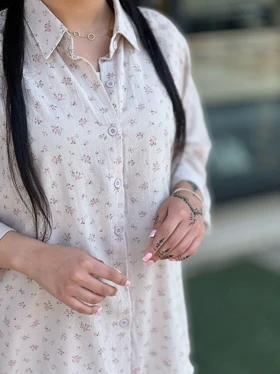 مانتو کنفی گل‌دار کد 873