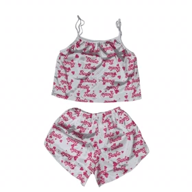 ست تاپ و شلوارک طرح باربی 182