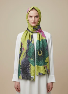 شال حریر ابریشم مجلسی