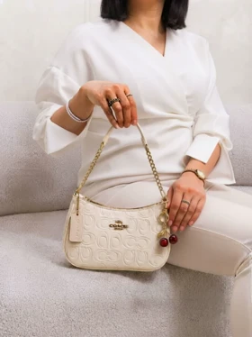 کیف زنانه GUCCI قایقی کرم گوچی ترند مد