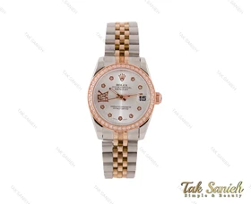 ساعت رولکس دیت جاست زنانه دورنگین Rolex-3721-L
