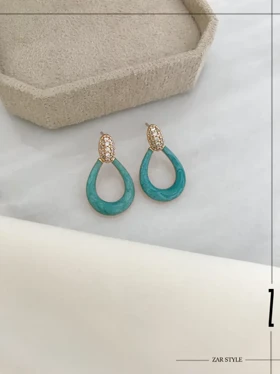گوشواره میناکاری آویز اشکی