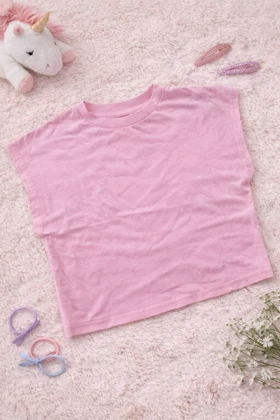 تیشرت کراپ دخترانه اچ اند ام کد Z-DFD43