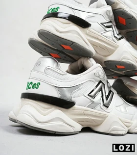 کفش کتانی مردانه سفید طوسی شیری NEW BALANCE 9060