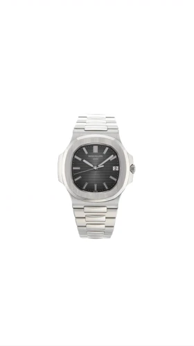 ساعت پتک فیلیپ ناتیلوس مردانه نقره ای صفحه دودی Patek Philippe Nautilus