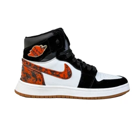 کتانی اسپرت مردانه مدل نایک ایرجردن1 ساق‌دار Nike Air jordan1 رنگ سفید مشکی قرمز کد 51401