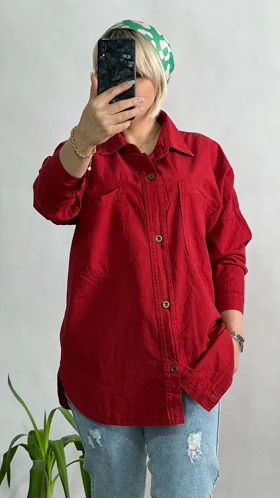 مانتو شومیزی کتان قد 75