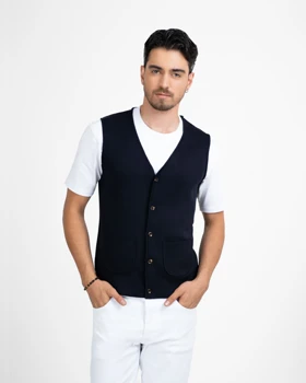 ام کی کالکشن جلیقه mk-6095-navy-blue