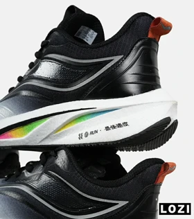 کفش کتانی مشکی خاکستری Saucony Ride Review v.2
