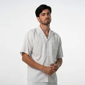 پیراهن مردانه شلوار لوتوس سفید