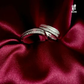 حلقه ست نقره زنانه ومردانه کدhsn1050