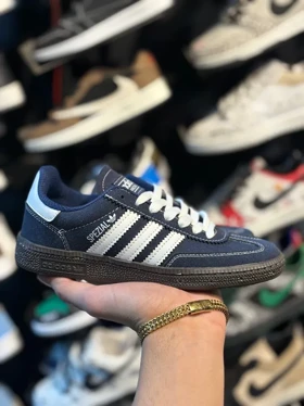 کتانی اسپیزال زنانه سفید سرمه ای