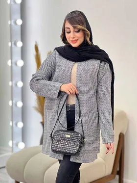 مانتو پاییزه جلو باز دو جیب
