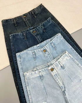 شلوار جین واید لگ قد 90 کد 4923