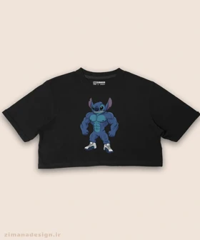 کراپ زنانه طرح استیچ بدنساز کد 1052