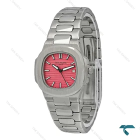 ساعت پتک فیلیپ زنانه ناتیلوس سیلور صفحه قرمز Patek-7248-L