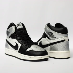 کفش کتانی جردن ساق‌دار نقره ای کد 294841