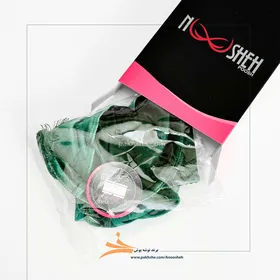 ست مخملی سبز تیره فنردار برند نوشه پوش