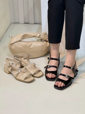 1206 کفش زنانه پاشنه 3 سانت بالرین سگک دار